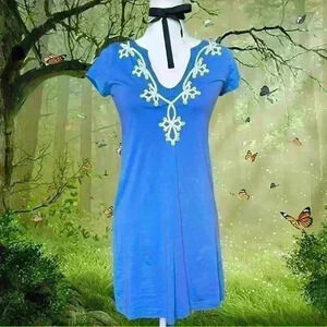 Y2K Lilly Pulitzer Blue Mini Brewster Shift Dress